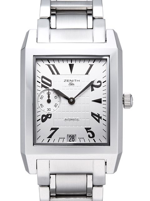 Port Royal Elite Rectangle in Steel on Steel Bracelet with Silver Dial