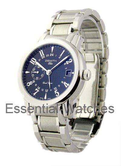 Zenith Port Royal Elite Dual Time Automatic in Steel