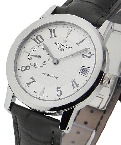 Port Royal Elite in Steel  on Brown Leather Strap with Silver Dial 