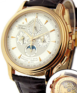 Chronomaster XXT Quantieme in Rose Gold on Brown Alligator Leather Strap with Silver Dial