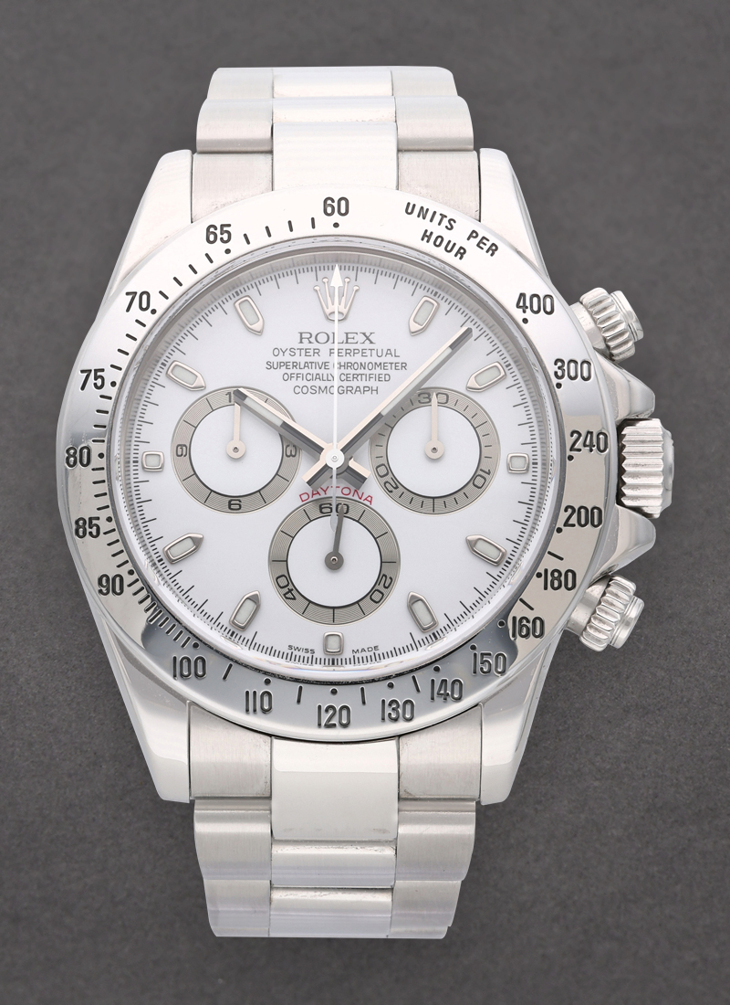 Pre-Owned Rolex Daytona Stainless Steel with Non- Engraved Bezel