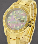 Yacht-Master Large Size in Yellow Gold on Bracelet with Black MOP Dial