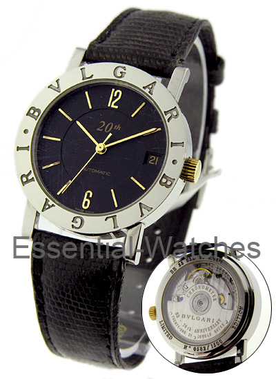Bvlgari-Bvlgari 33mm - Limited Edition Steel on Strap with Black Dial BB33  SLD 26 AUTO