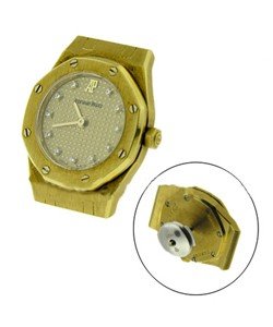 Royal Oak - Neck Tie Pin 18KT Yellow Gold with Diamond Dial