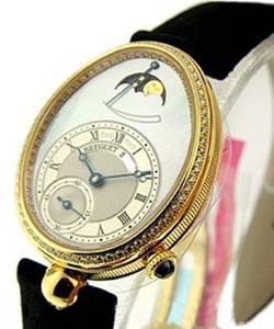 Queen of Naples - Yellow Gold Large Size - Diamond Bezel - MOP Dial