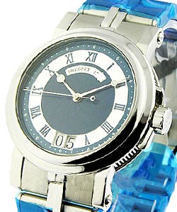 Marine II Big Date 39mm Automatic in Stainless Steel on Steel Bracelet with Blue Dial