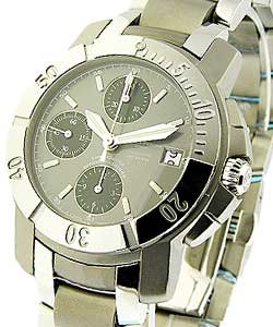 Capeland S Chronograph in Titanium Steel  on Steel Titanium Bracelet with Grey and Black Sub Dial