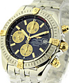 Chronomat Evolution 2 Tone on Bracelet with Black Dial Stick Markers