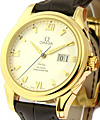 Co-Axial Automatic Chronometer Yellow Gold on Strap with Silver Dial 