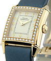 Lady's Vintage 1945 with Diamond Bezel Rose Gold on Strap with Ivory Dial
