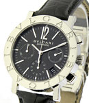 Bvlgari-Bvlgari 38mm Chronograph Steel on Strap with Black Dial
