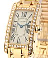 Lady''s Size - Tank Americaine with Diamond Case Rose Gold on Bracelet 