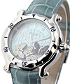 Happy Butterflies  Steel Case on Strap with Light Blue Dial 