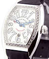 Lady's Conquistador with Diamond Case Polished Steel wtih Silver Dial
