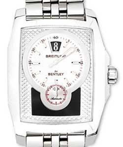 Bentley Collection Flying B in Steel on Steel Bracelet with Black Dial