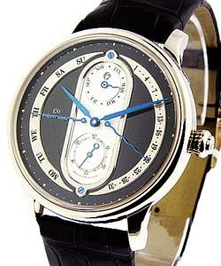 Perpetual Calendar in White Gold - Limited Edition of only 8pcs on Black Alligator Leather Strap with Black Onyx Dial