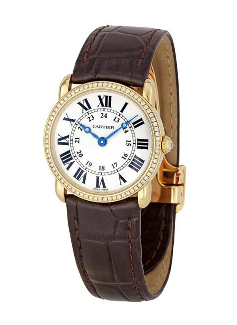 Cartier Ronde Louis Cartier in Yellow Gold with Diamond Bezel