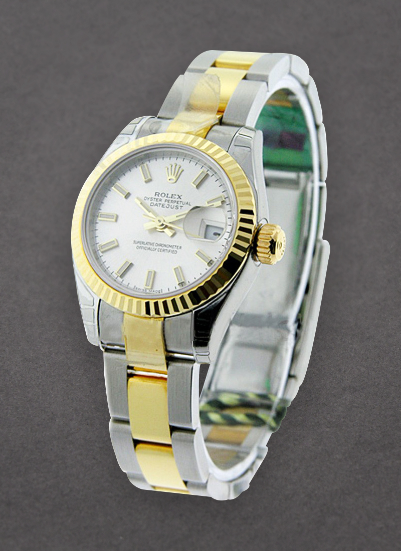 Rolex Unworn Datejust in Steel with Yellow Gold Fluted Bezel