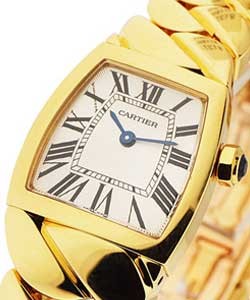 La Dona de Cartier Small Size with Yellow Gold on Yellow Gold Bracelet with Silver Dial