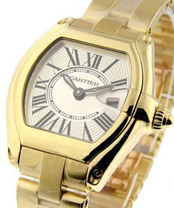 Roadster - Small Size Yellow Gold on Bracelet  - Silver Roman Dial