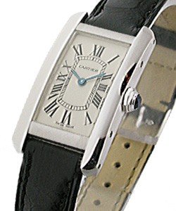 Tank Amercaine -Small Size White Gold on Strap