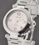 Pasha C in Steel on Steel Braelet with Pink Dial - Small Date at 4 o'clock