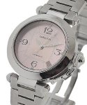 Pasha C in Steel on Steel Braelet with Pink Dial - Small Date at 4 o'clock