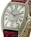 Lady's Cintre Curvex White Gold with Factory Diamond Case
