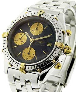 Breitling Chronomat 2-Tone Head on Steel Bracelet with Blue Dial