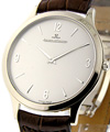 Master Ultra Thin White Gold on Strap with Rhodium Dial 