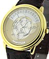 Star Wheel - Mid Size 36.5mm Automatic in Yellow Gold on Leather Strap with Yellow Gold Guilloche Dial