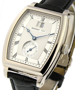 Heritage 40mm Big Date in White Gold on Black Crocodile Leather Strap with Silver Dial
