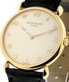 Calatrava 3820R in Rose Gold on Black Alligator Leather Strap with Silver Dial