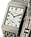 Reverso Duo in Steel on Steel Bracelet with Grey and Silver Dial