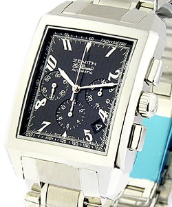 Grande Port Royal El Primero in Steel on Steel Bracelet with Black Dial