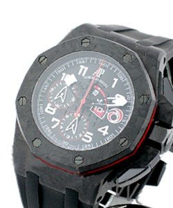 Team Alinghi Carbon - Offshore Royal Oak in Forged Carbon  on Black Rubber Strap with Black Dial