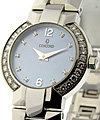 Lady's Steel Round La Scala Steel on Bracelet with Diamond Case 