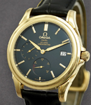 Co-Axial Power Reserve Chronometer in Yellow Gold on Black Crocodile Leather Strap with Black Dial