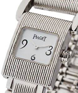 Miss Protocole in White Gold on Bracelet with MOP Dial