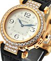 Pasha 32mm - 8 Diamond Hour Markers  Rose Gold Diamond Case on Strap 