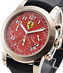 Ferrari 360 GT Chronograph - Limited Edition 50 pcs. White Gold on Strap with Red Dial