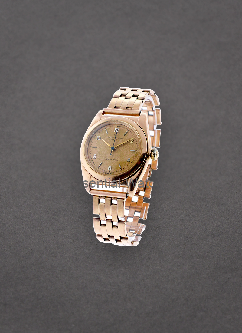 Pre-Owned Rolex 1950's 14KT Bubble Back in Rose Gold