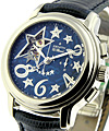 Baby Star Sky Open Steel on Strap with Blue Dial 