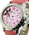 Baby Star Sea Open in Steel on Pink Galuchat Strap with Pink MOP Dial