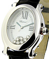 Happy Sport Oval  White Gold on Strap 