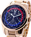  World Time Chrono on Bracelet Rose Gold with Black Dial
