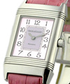 Lady's Reverso  Steel on Pink Strap 