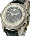 World Time Chronograph Titanium Case with Grey Dial on Strap 
