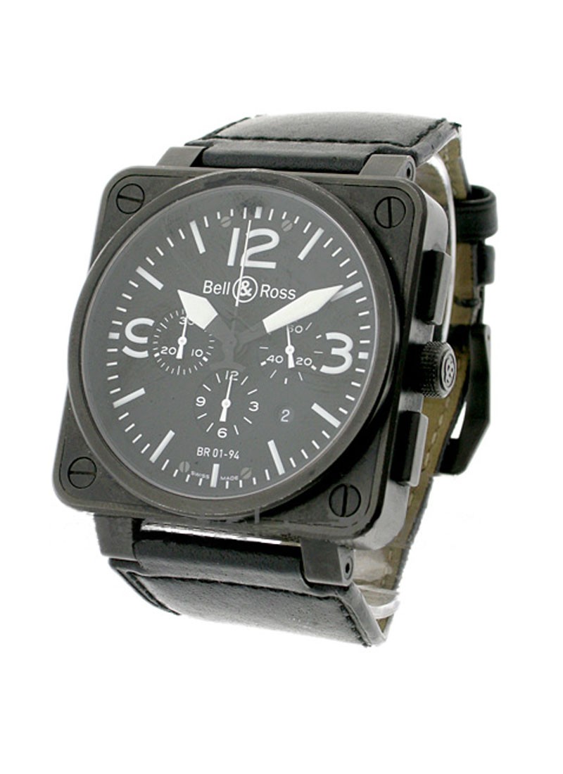 BR 01 94 BLK CAR LS Bell Ross BR 01 94 Black Essential Watches