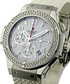 Big Bang 44mm St. Moritz with 2 Row Diamond Bezel Steel on Strap with White Dial